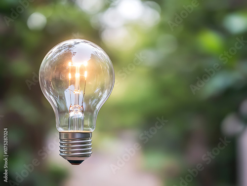 Light bulb with clean pain background for idea creation design thinking light and brightness