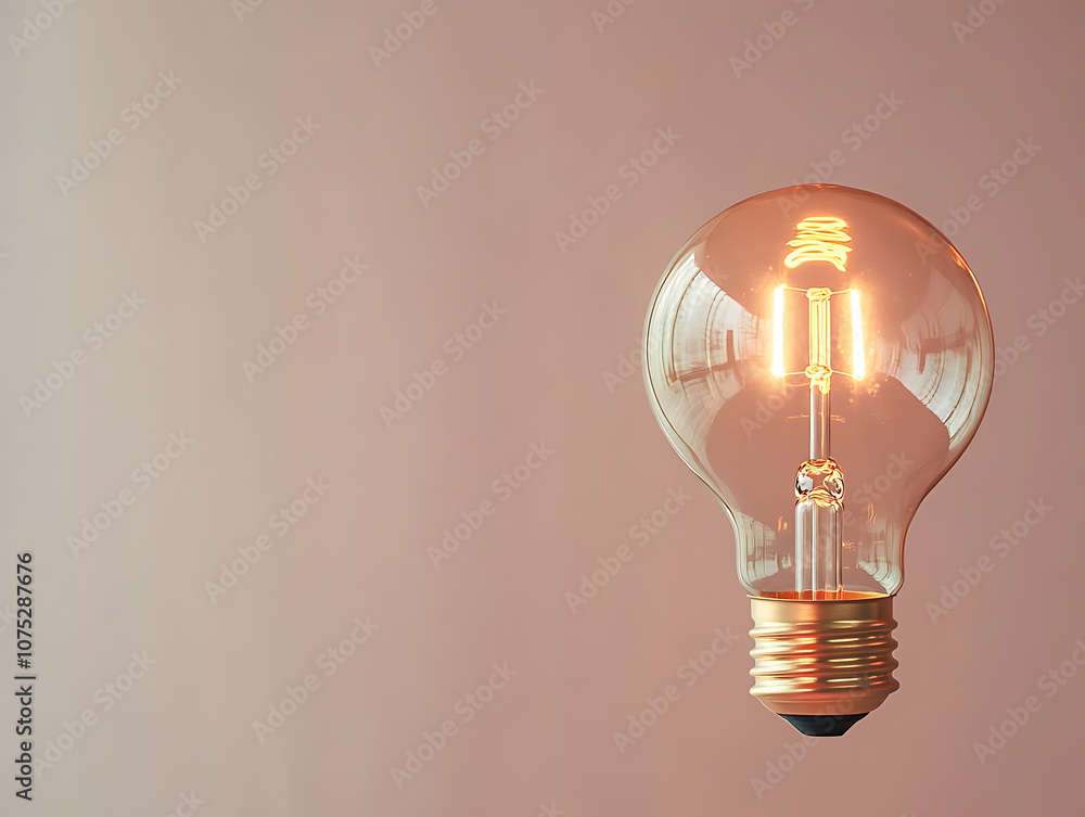 Light bulb with clean pain background for idea creation design thinking light and brightness Light bulb with clean pain background for idea creation design thinking light and brightness