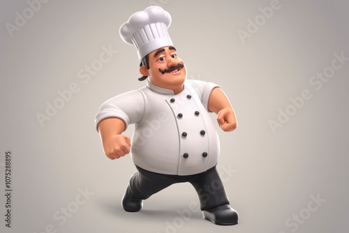 Wallpaper Mural A cartoon chef in a white uniform with a big smile. Torontodigital.ca