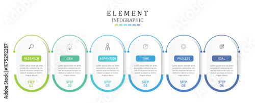 Infographic line curve. Timeline 4 Key Points. Business Presentation , Report, Marketing, Timeline and Planning. Vector Illustration.