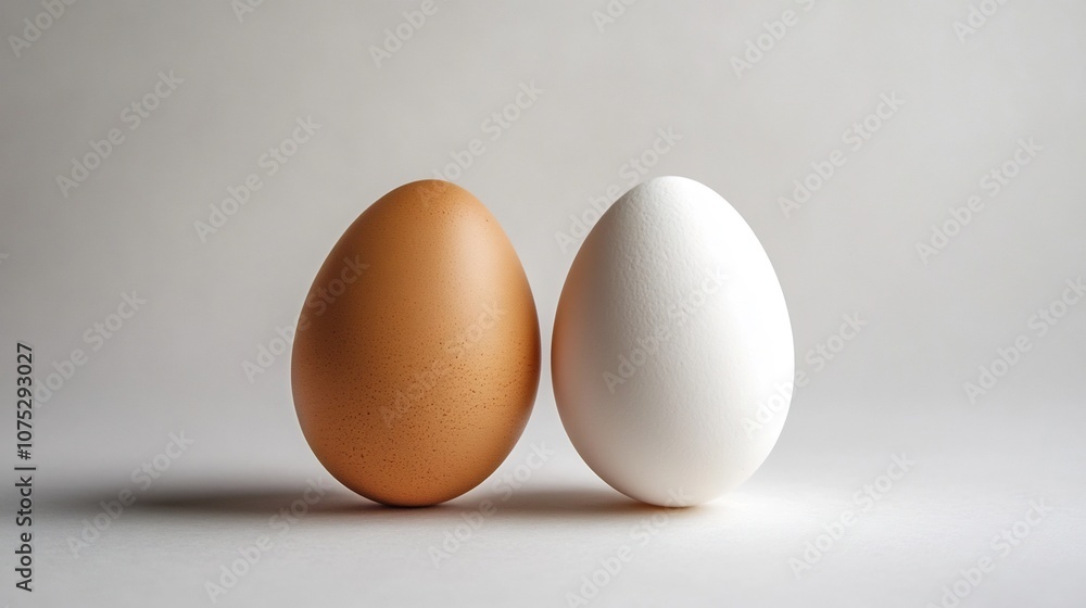 Contrasting Oval Eggs A Minimalist Still Life in Natural Lighting Contrasting Oval Eggs A Minimalist Still Life in Natural Lighting