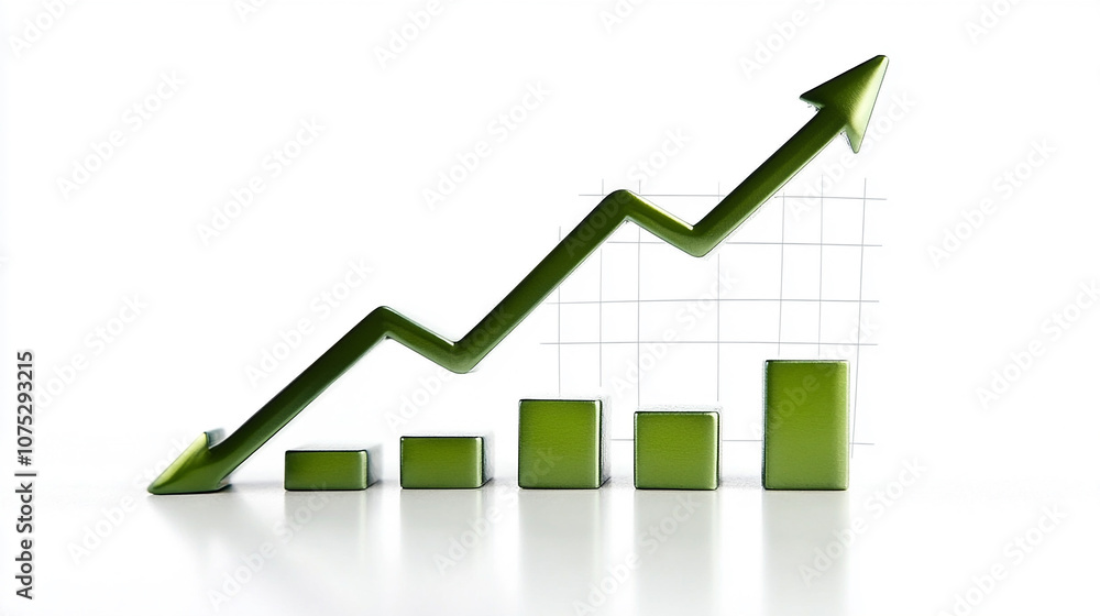 The upward trend in sales on the graph represents steady and sustainable growth for the company. The upward trend in sales on the graph represents steady and sustainable growth for the company.