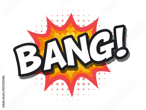 a spiky speech bubbles with text Bang. isolated Vector Illustration