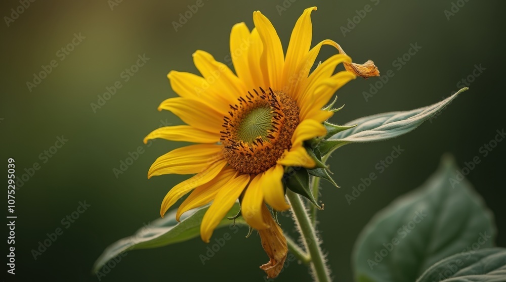 Fototapeta premium Resilient Sunflower: Life's Cycle