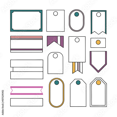 Free Download Colorful Minimalist Tag and Label Vector Collection. - GFXLoad