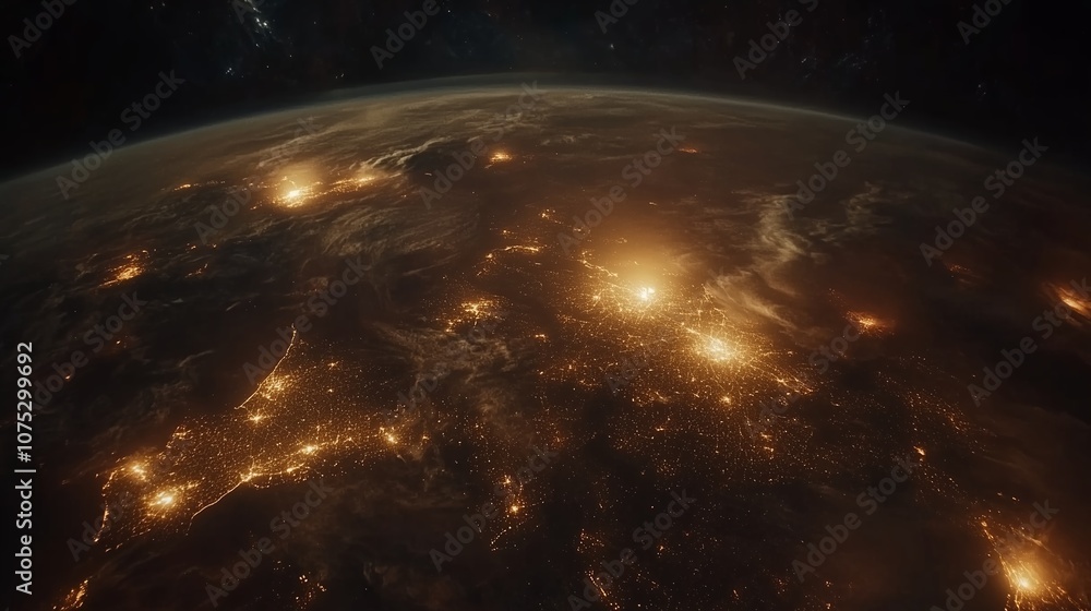 Obraz premium 宇宙と地球