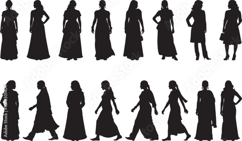 Silhouette of Indian Girl