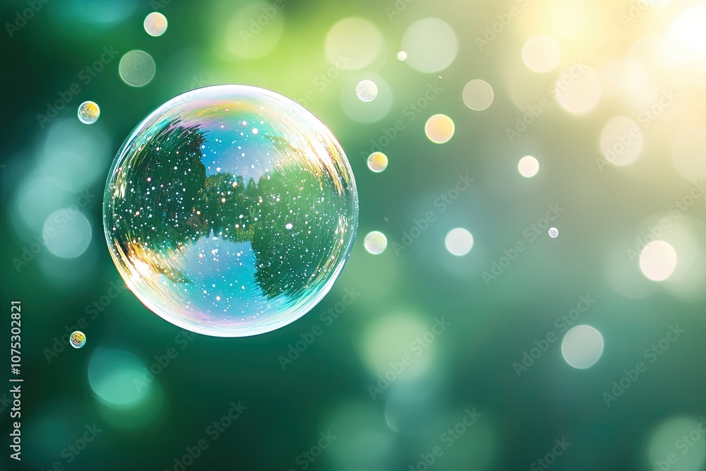 A Soap Bubble Floats Gracefully, Displaying Vibrant Rainbow Colors on a Black Background A Soap Bubble Floats Gracefully, Displaying Vibrant Rainbow Colors on a Black Background