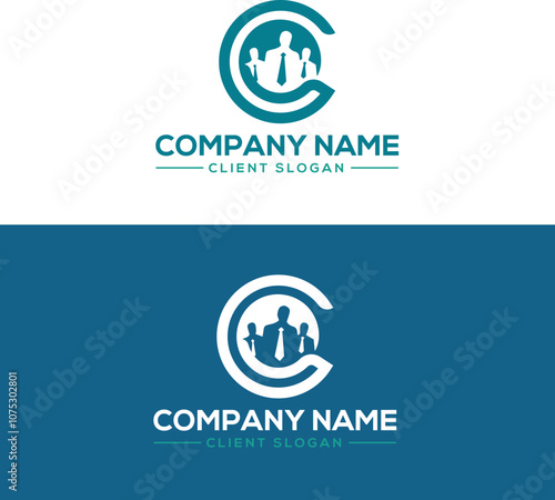 Client logo, community and c letter logo 