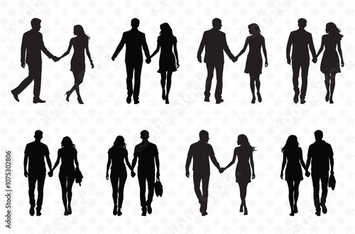 Couple holding hands, man and woman dating