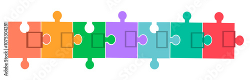 Colorful puzzle pieces forming the word welcome in a cheerful design for all occasions