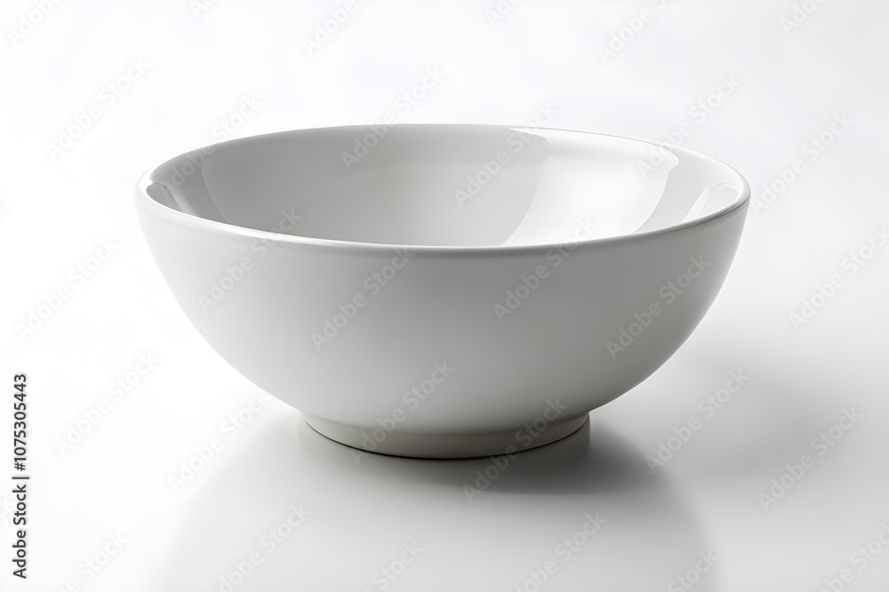 A white bowl mockup on white background A white bowl mockup on white background