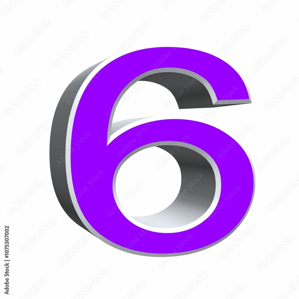 chiffre 6 violet arial chiffre 6 violet arial