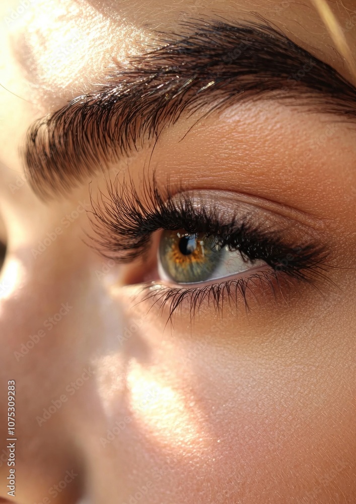 A woman with long brown hair and green eyes A woman with long brown hair and green eyes