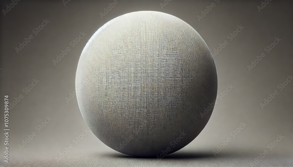 Abstract Sphere with Woven Texture Geometric Shape 3D Render Light and Shadow Abstract Sphere with Woven Texture Geometric Shape 3D Render Light and Shadow