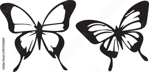 Butterfly silhouette vector EPS