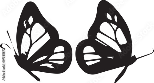 Butterfly silhouette vector EPS