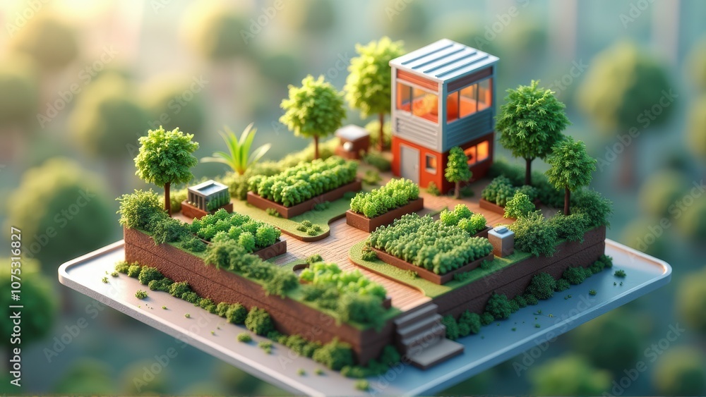 Miniature House with Garden Miniature House with Garden