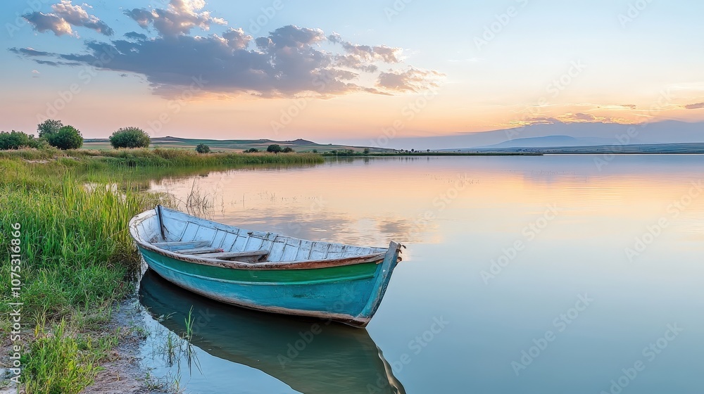 Tranquil Lake in Anatolian Countryside at Dawn Tranquil Lake in Anatolian Countryside at Dawn