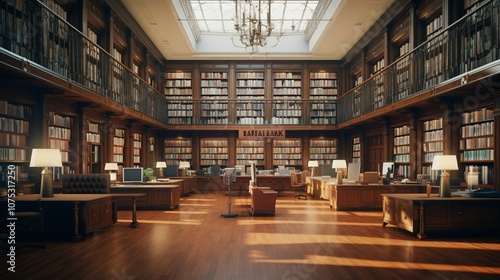 A photo of a medical library with resources