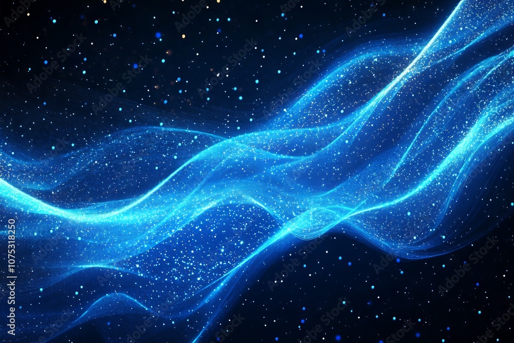 Glowing Light Streaks and Northern Lights. AI generated illustration. Glowing Light Streaks and Northern Lights. AI generated illustration.