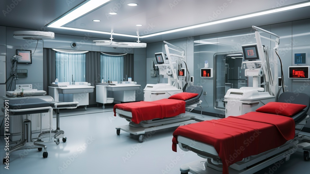 A photo of a medical training facility with simulation A photo of a medical training facility with simulation