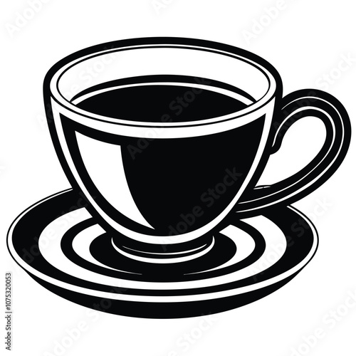 Espresso cup silhouette vector illustration