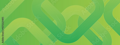 Green and White Abstract Banner With Lines in Different Direction Ideal for Post, Background, Banner, Ad, Promo, Invitation, Etc