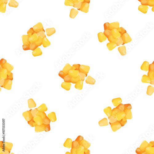 Sweet corn kernels forming a seamless pattern, ideal for food themed designs