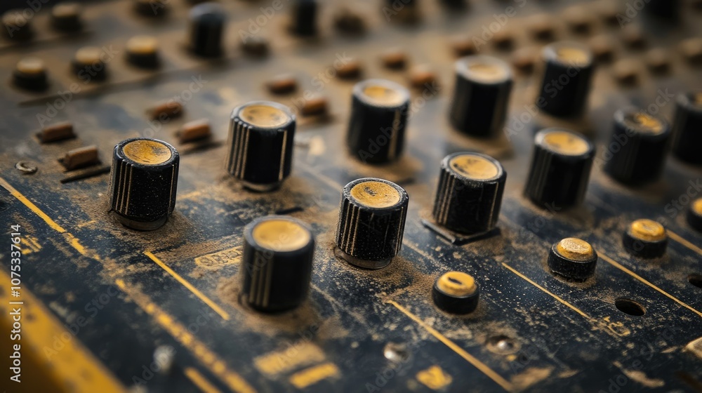 Control board featuring channel knobs Control board featuring channel knobs