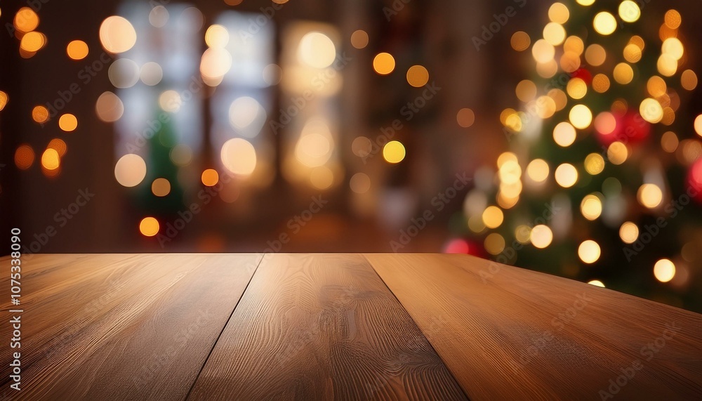 Empty defocused christmas room with copy space Empty defocused christmas room with copy space