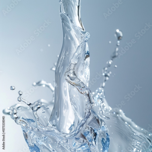 Refreshing water splash photography