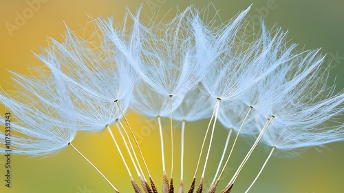 Dandelion Clock: A close-up of a dandelion’s fluffy seed head, individual filaments ready to disperse. The windless air mirrors the slow pace of legal proceedings.  photo