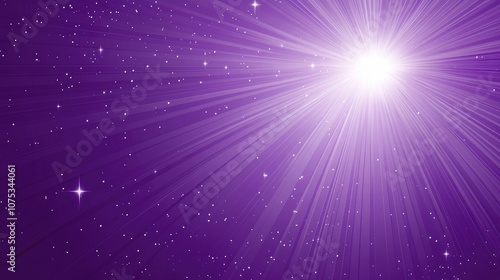 Abstract violet background with a starburst explosion in a line art style