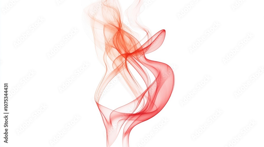 Line art illustration of a red flame on a white backdrop Line art illustration of a red flame on a white backdrop
