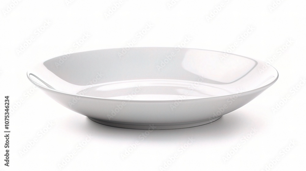 Simple and Elegant White Plate Isolated on a Clean White Background for Culinary, Dining, and Food Presentation Uses Simple and Elegant White Plate Isolated on a Clean White Background for Culinary, Dining, and Food Presentation Uses