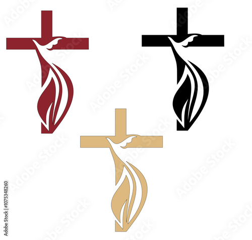 IHS GOLD EMBROIDERY FOR LITURGICAL CLOTHES AND SACRED CEREMONIES. SACRED CATHOLIC SYMBOLS IN ANCIENT STYLE WITH GOLDEN DECORATIONS