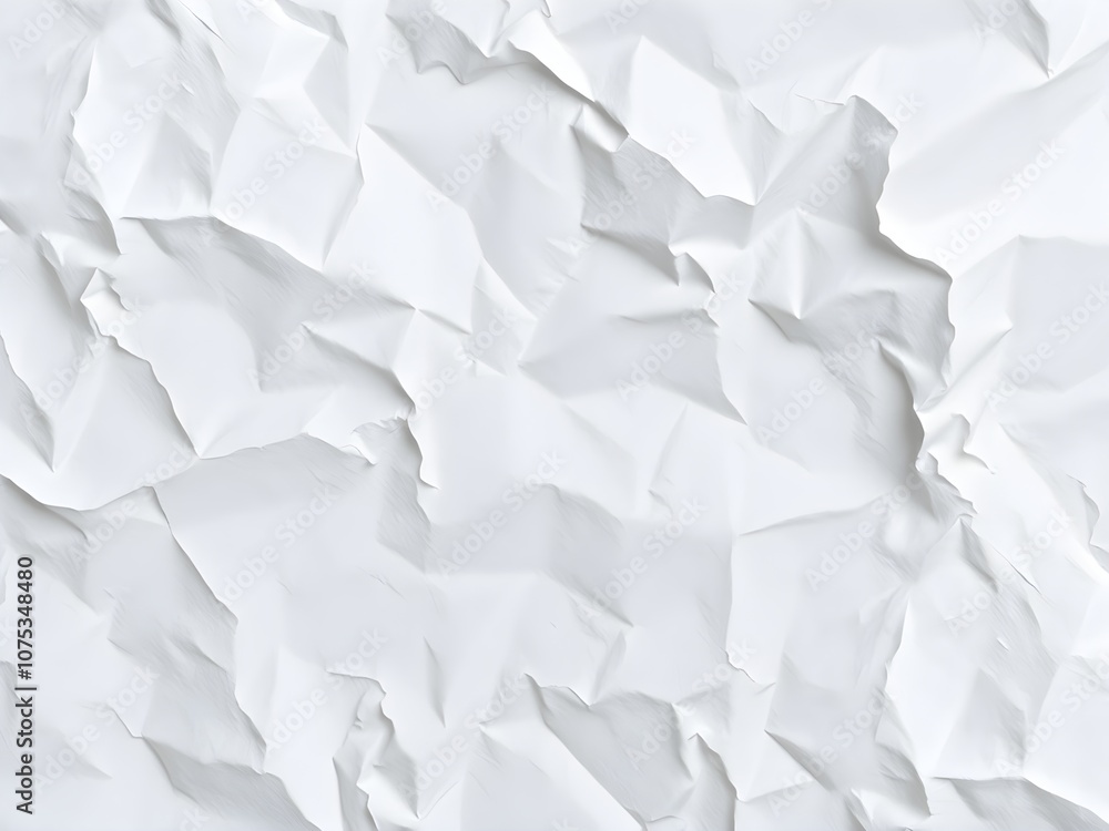 Crumpled paper texture white background Crumpled paper texture white background