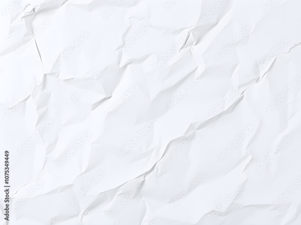 Obraz premium Crumpled paper texture white background