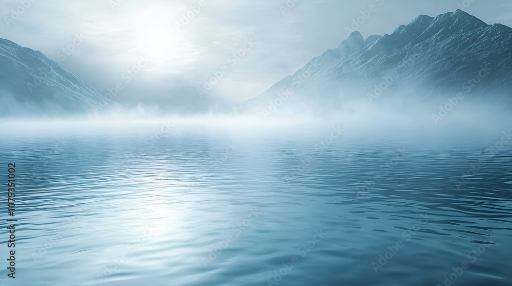 Naklejka premium mist over the sea