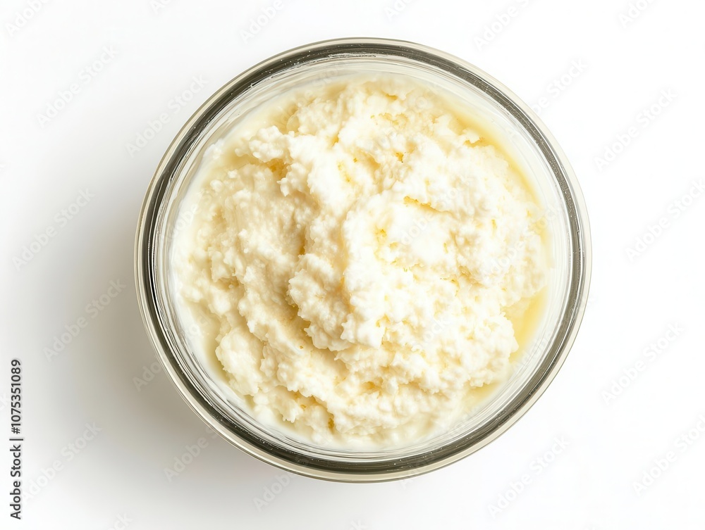 bowl of creamy white mayonnaise dip viewed from above, isolated on a clean white backdrop, showcasing its texture and richness, ideal for culinary presentations bowl of creamy white mayonnaise dip viewed from above, isolated on a clean white backdrop, showcasing its texture and richness, ideal for culinary presentations