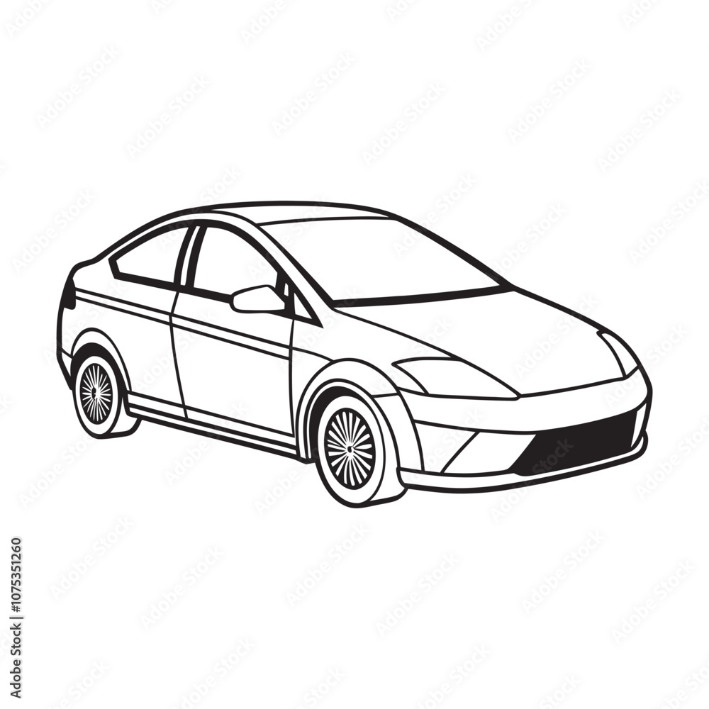 Car line art silhouette vector art illustration file Car line art silhouette vector art illustration file
