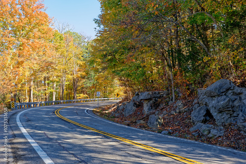 Country road going into the mountains