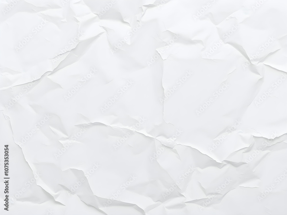 Crumpled paper texture white background Crumpled paper texture white background