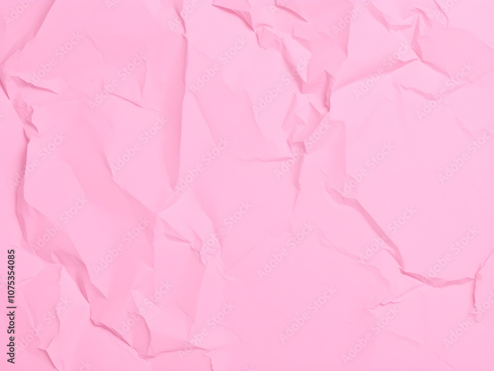 Fototapeta premium Crumpled paper texture pink background