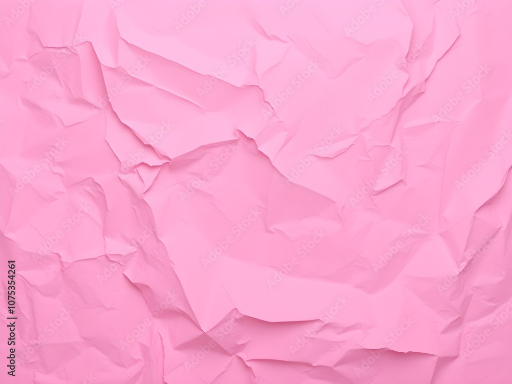 Fototapeta premium Crumpled paper texture pink background
