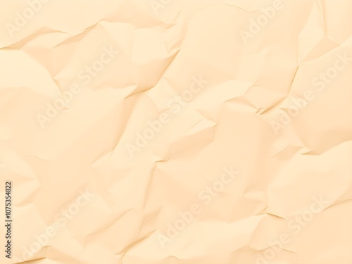 Crumpled paper texture orange background