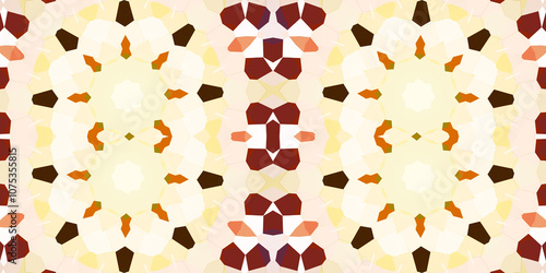 Seamless kaleidoscope pattern. The texture of the woven pattern. Endless pattern