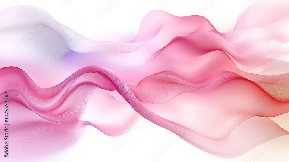 Line art illustration of an abstract background featuring wavy silk or satin patterns Isolated image on a white backdrop Line art illustration of an abstract background featuring wavy silk or satin patterns Isolated image on a white backdrop