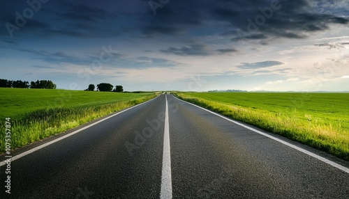 road in the countryside with fields